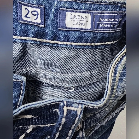 MISS ME Irene Women's Capri Jeans Size 29 Western Rodeo Cowgirl Boho - Picture 7 of 10